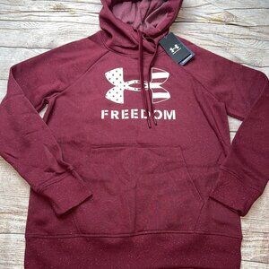 Under Armour Women’s Small Maroon Freedom Hoodie Hooded Sweatshirt NEW